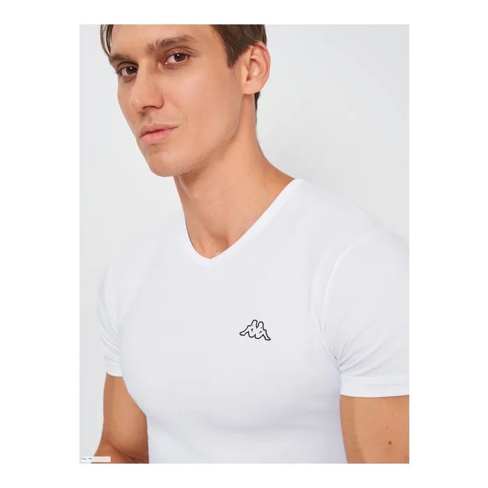Футболка Kappa T-shirt Mezza Manica Scollo V K1311 GrigioUnito сірий L (8052394814000) зображення 4