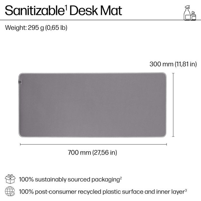 Килимок для мишки HP 205 Sanitizable XL Speed/Control Grey (8X596AA) зображення 5