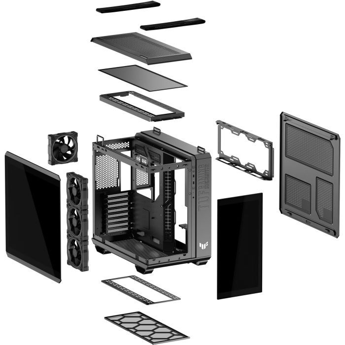 Корпус ASUS TUF Gaming GT502 Horizon ARGB Black (90DC0090-B19020) изображение 12