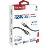 Дата кабель USB-C to USB-C 1.2m 60W PD FletchLink-CC black Promate (fletchlink-cc.black) зображення 2