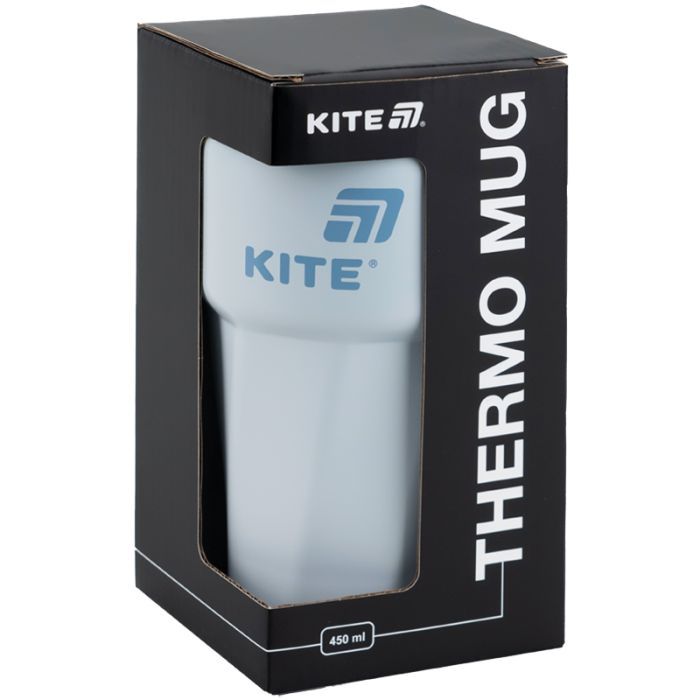 Термокружка Kite 450 мл сіро-блакитна (K25-1220-2) изображение 5