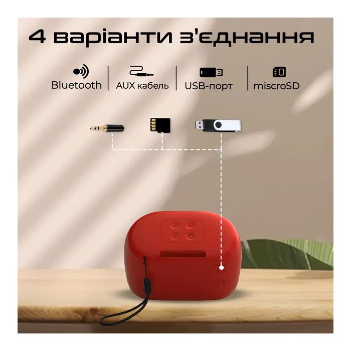 Акустична система Promate Mood 5W Red (mood.red) зображення 4