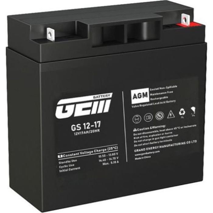 Батарея к ИБП GEM GS 12V-17Ah (GS 12-17) изображение 2
