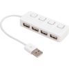 Концентратор Voltronic USB 2.0 to 4xUSB with LED buttons white (YT-H4L-W) изображение 2