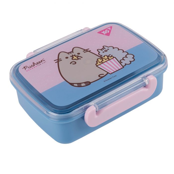 Ланч-бокс детский Yes Pusheen 420 мл, блакитно-рожевий (708364)