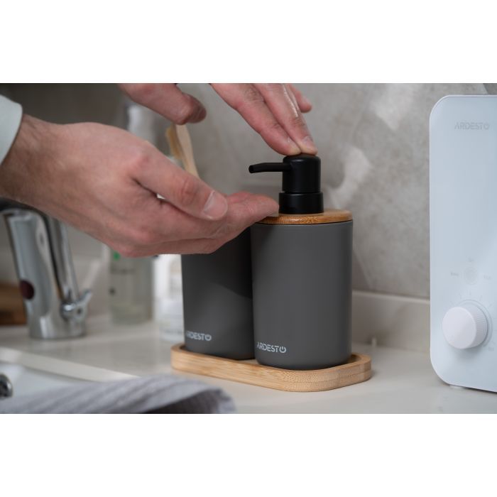 Набор для ванной комнаты Ardesto Minimalism 3 предмета Белый 360 мл (ARHB3110WB) изображение 6