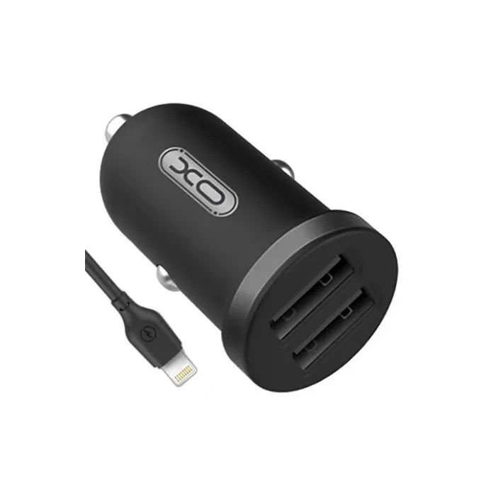 Зарядное устройство XO 2xUSB 2.1A + cable USB to Lightning black (TZ08-L-BK) изображение 3
