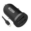 Зарядное устройство XO 2xUSB 2.1A + cable USB to Lightning black (TZ08-L-BK) изображение 3