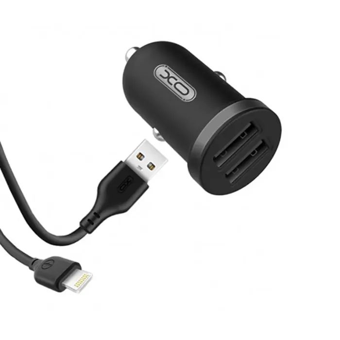 Зарядное устройство XO 2xUSB 2.1A + cable USB to Lightning black (TZ08-L-BK) изображение 4