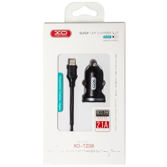 Зарядное устройство XO 2xUSB 2.1A + cable USB to Lightning black (TZ08-L-BK) изображение 5