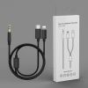 Кабель мультимедийный 3.5mm M to USB-C + Lightning 1,0m black XoKo (MH-232-BK) изображение 2
