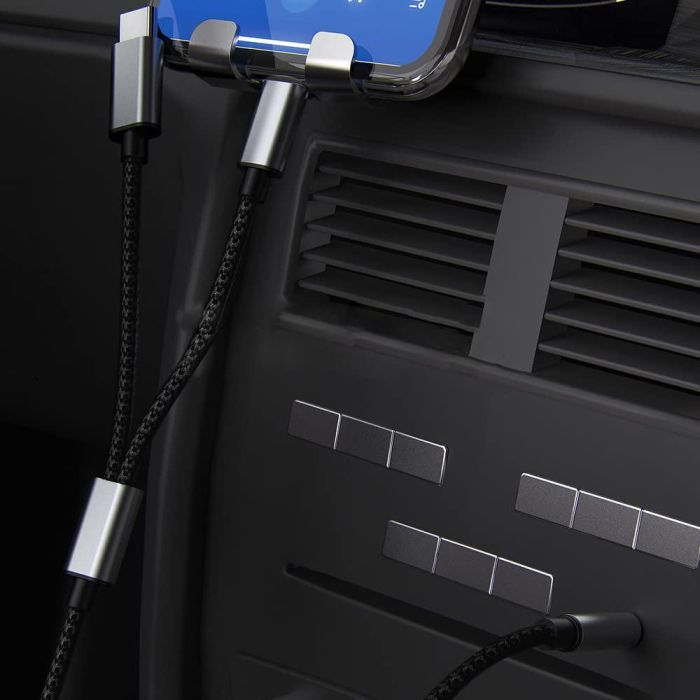 Кабель мультимедийный 3.5mm M to USB-C + Lightning 1,0m black XoKo (MH-232-BK) изображение 4