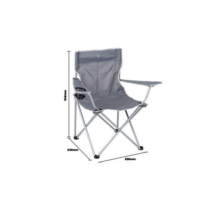 Кресло складное Bo-Camp Foldable Compact Grey (1267192) (DAS301449) изображение 5