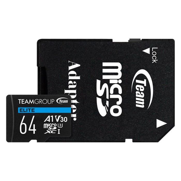 Карта памяти Team 64GB microSDXC class 10 UHS-I U3 V30 A1 Elite (TEAUSDX64GIV30A103)