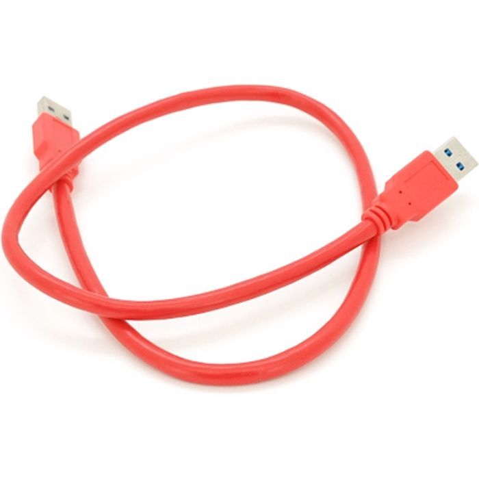 Дата кабель USB 3.0 AM/AM 0.6m red Voltronic (YT-3.0AM+AM-0.6R)
