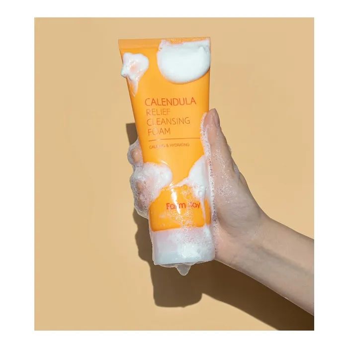 Пенка для умывания FarmStay Calendula Relief Cleansing Foam 180 мл (8809783327920) изображение 3
