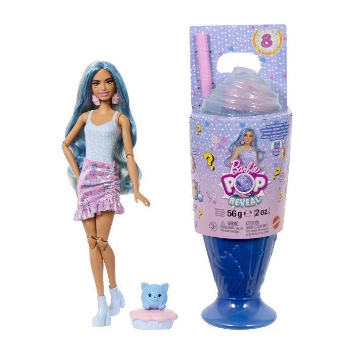 Кукла Barbie Pop Reveal Любимые сладости Голубой милкшейк (JFY61)