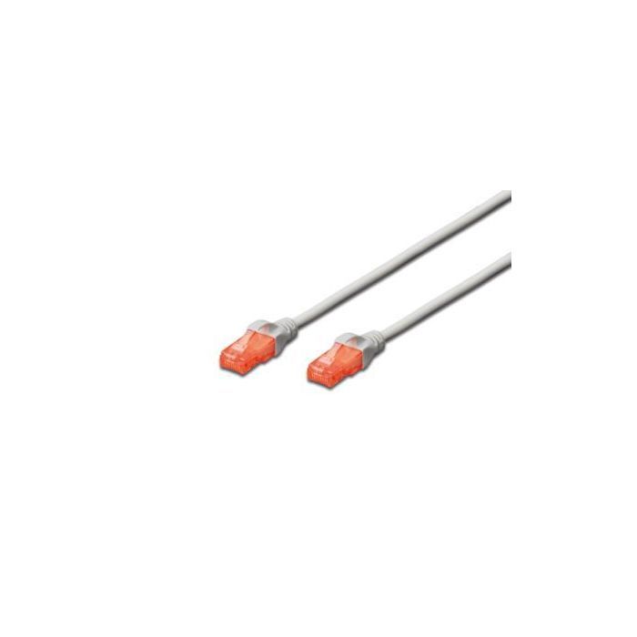 Патч-корд 10м, UTP, cat.6, CCA, AWG 26/7, PVC, grey Digitus (DK-1612-100)