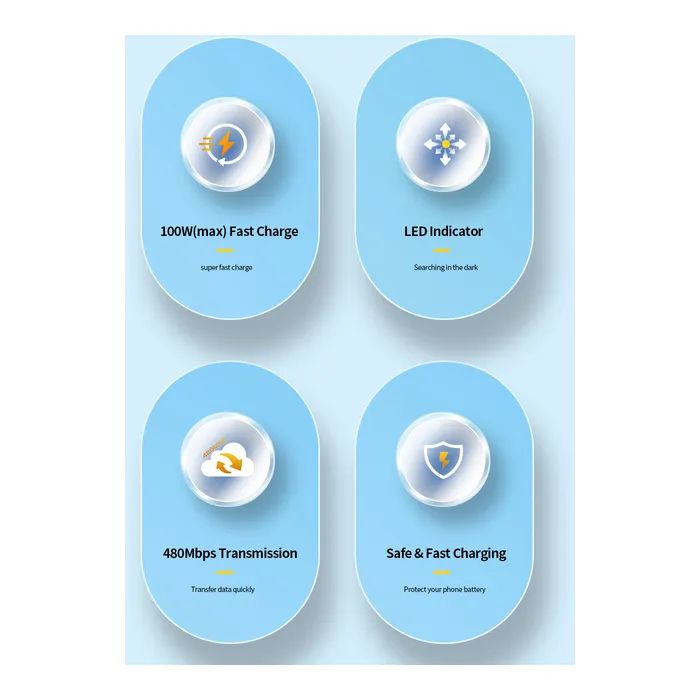 Дата кабель USB-C to USB-C 1.0m 100W black Essager (EXCTT1-CG01) изображение 10