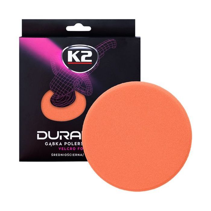 Губка для миття K2 з липучкою для полірування, помаранч (середня) (L612) зображення 3