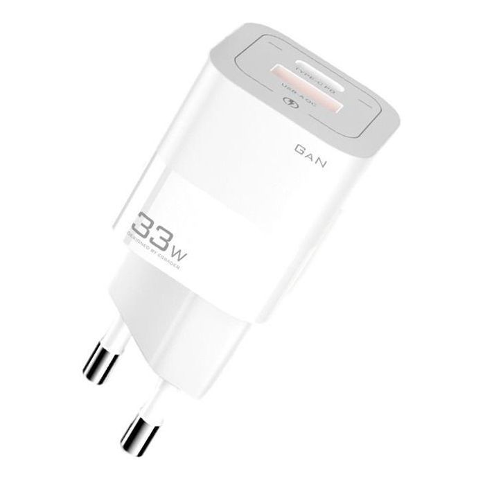 Зарядное устройство Essager 1xUSB + 1xUSB-C 33W GaN black (ECTCA-FZB01) > цены в Киеве и Украине Зарядное устройство Essager 1xUSB + 1xUSB-C 33W GaN black (ECTCA-FZB01)