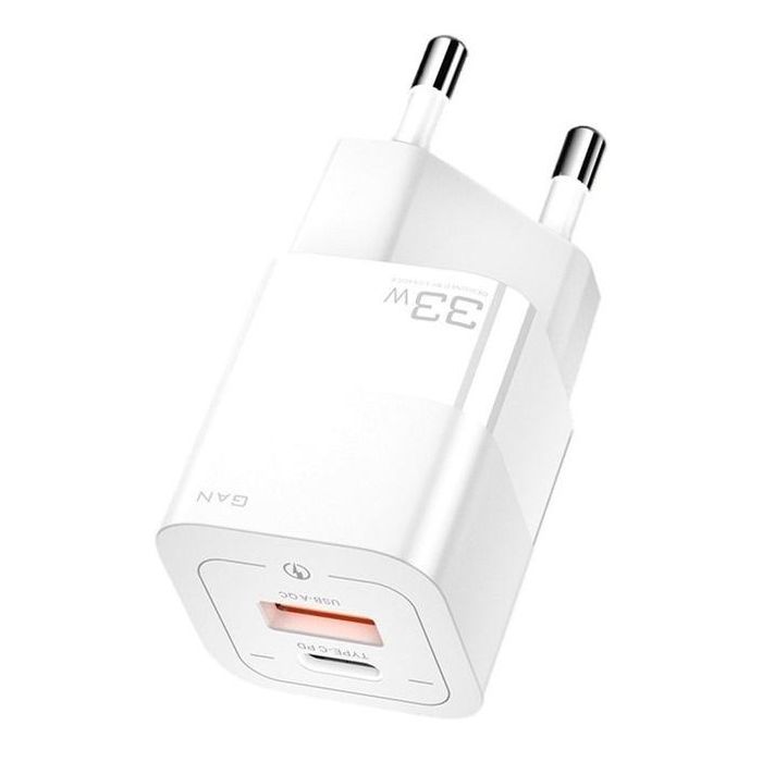 Зарядное устройство Essager 1xUSB + 1xUSB-C 33W GaN black (ECTCA-FZB01) изображение 2 Зарядное устройство Essager 1xUSB + 1xUSB-C 33W GaN black (ECTCA-FZB01) изображение 2