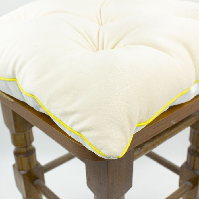 Подушка на стілець MirSon 28-0004 Cream Velvet 50х50 см (2200006275756) зображення 4