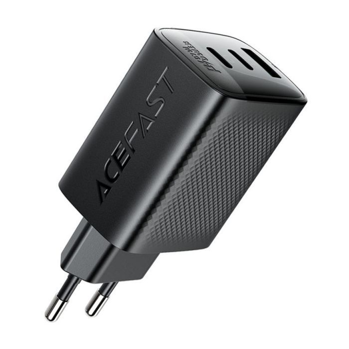 Зарядное устройство Acefast 2xUSB-C + 1xUSB 67W GaN black (6974316284048) изображение 3 Зарядное устройство Acefast 2xUSB-C + 1xUSB 67W GaN black (6974316284048) изображение 3