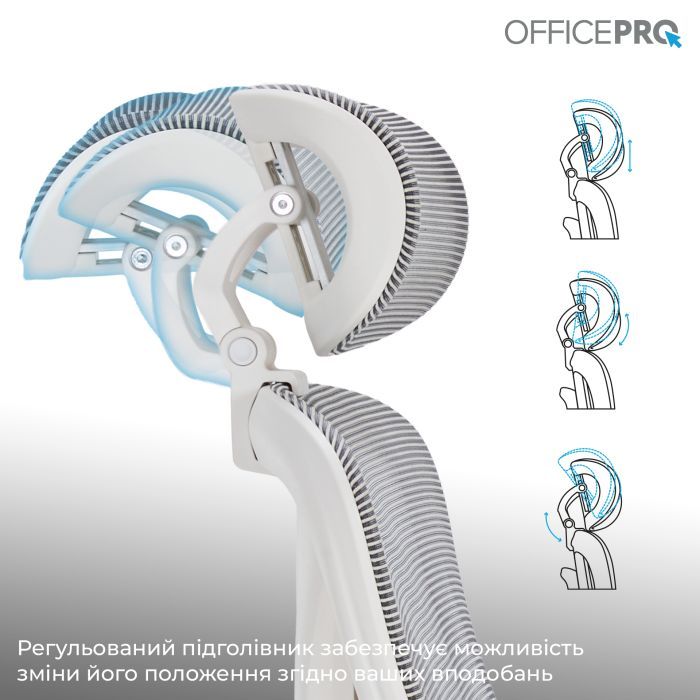 Офисное кресло OfficePro Atlas OC630-W-LG-LG (OC630-W-LG-LG) изображение 12