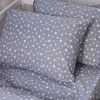 Постельное белье MirSon 012 Grey Stars Фланель 200х220 Евро (2200009653131) изображение 8