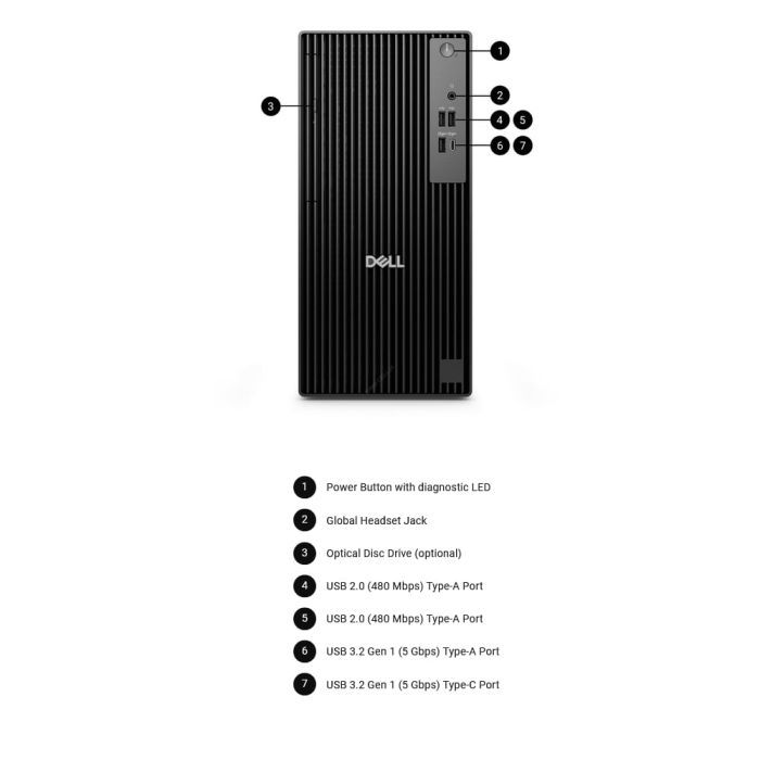 Компьютер Dell Pro Tower / i5-14500, 16, 512, кл+м, Win11P (BTO010_QCT1250) изображение 5