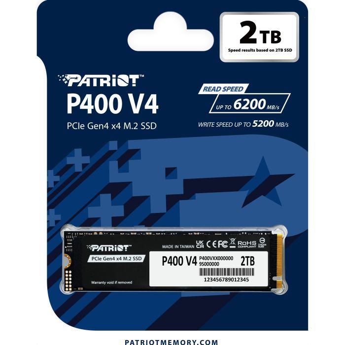Накопитель SSD M.2 2280 2TB P400 Patriot (P400VP2TBM28H) изображение 4