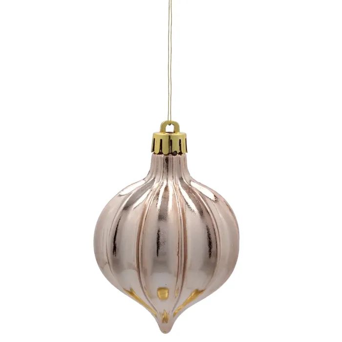 Елочная игрушка Chomik пластикові кульки 8 шт, 6 см, шампань (5900779893979_2) изображение 2