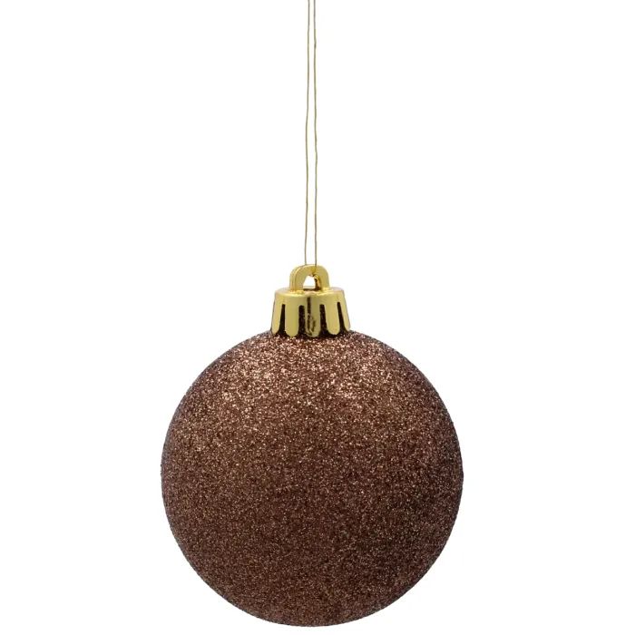 Елочная игрушка Chomik пластикові кульки 8 шт, 6 см, шампань (5900779893979_2) изображение 3