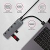 Концентратор AXAGON USB 3.1 to 4xUSB 3.0 0.2m switch black (HUE-MSA) изображение 4