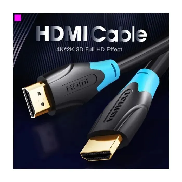 Кабель мультимедийный HDMI M to HDMI M 3.0m 4K60Hz black Vention (AACBI) изображение 2
