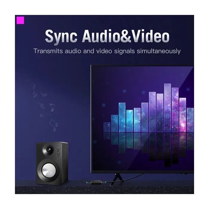 Кабель мультимедійний HDMI M to HDMI M 3.0m 4K60Hz black Vention (AACBI) зображення 8