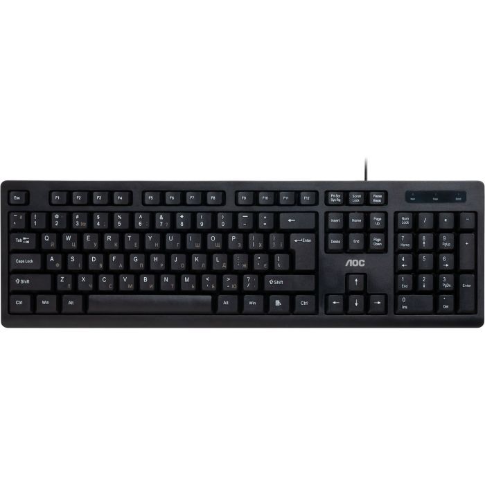 Клавіатура AOC KB100B USB UA Black (KB100B/97)