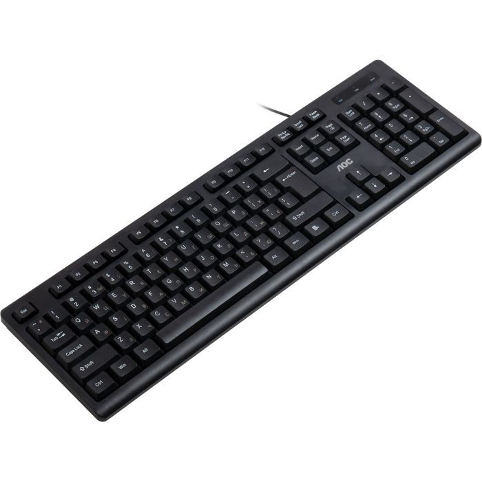 Клавіатура AOC KB100B USB UA Black (KB100B/97) зображення 3