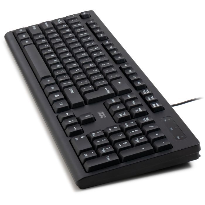 Клавіатура AOC KB100B USB UA Black (KB100B/97) зображення 6