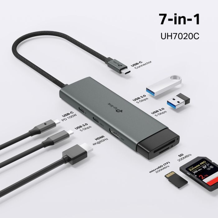 Порт-репликатор TP-Link USB Type-C 7-в-1 (UH7020C) изображение 4