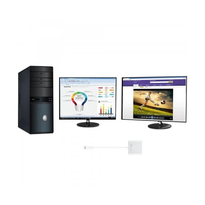 Адаптер USB-A to 2xHDMI F dual display J5create (JUA365-N) изображение 6