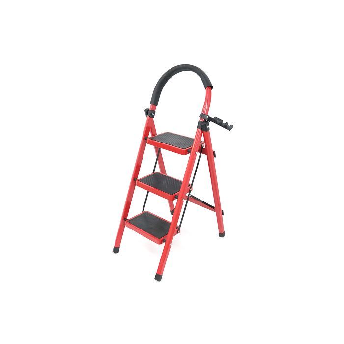 Драбина Voltronic 80см, до 150кг, 3 сходинки з гумовими килимками, металева (YT43382) зображення 2