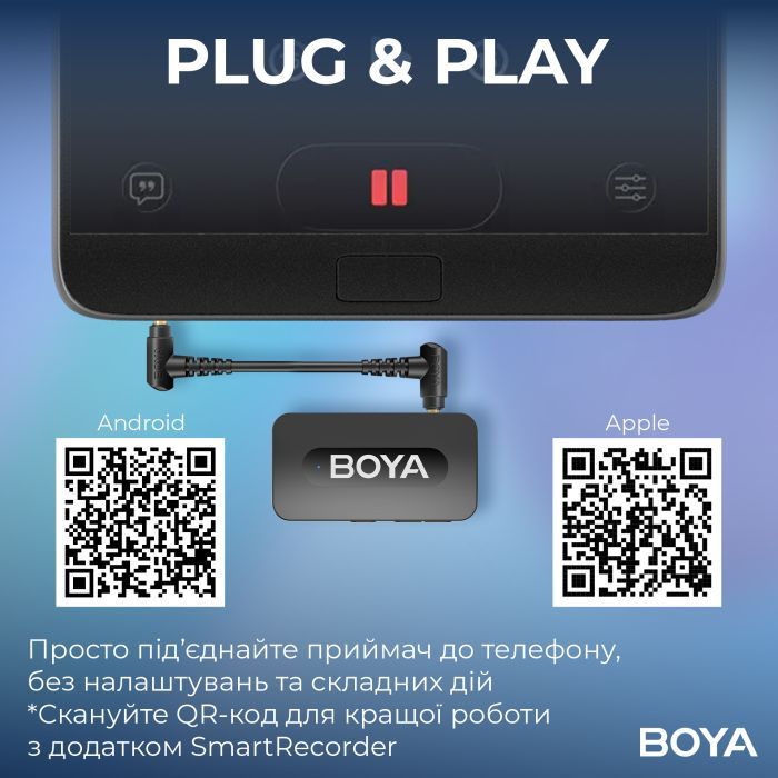 Мікрофон Boya BY-V35 3,5 мм/TRS Black (BY-V35) зображення 11