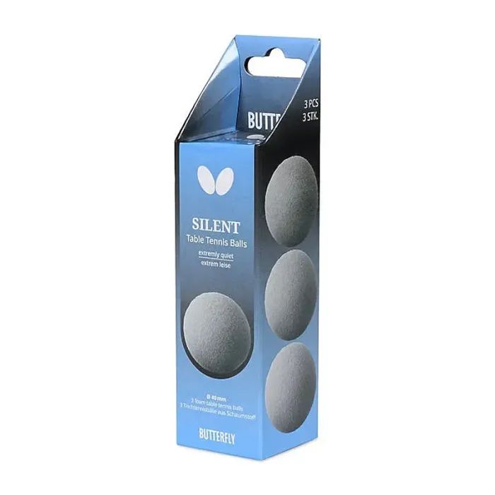 Мячик для настольного тенниса Butterfly Silent Balls 3 шт (7252550540) (932043) изображение 2