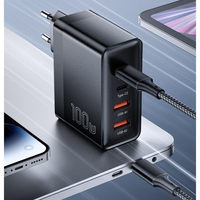 Зарядное устройство 2xUSB-C + 2xUSB 100W Essager (ECT2CA-QYB01-Z) изображение 10