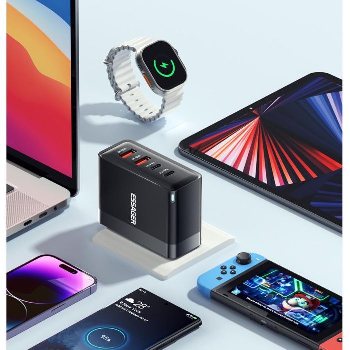 Зарядное устройство 2xUSB-C + 2xUSB 100W Essager (ECT2CA-QYB01-Z) изображение 7