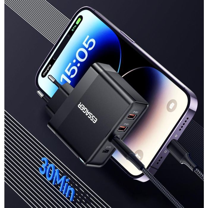 Зарядное устройство 2xUSB-C + 2xUSB 100W Essager (ECT2CA-QYB01-Z) изображение 8
