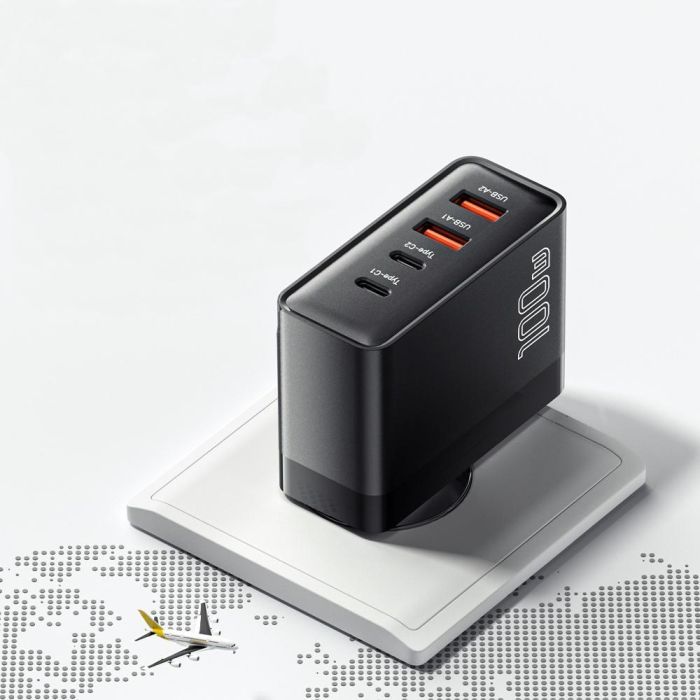Зарядное устройство 2xUSB-C + 2xUSB 100W Essager (ECT2CA-QYB01-Z) изображение 9