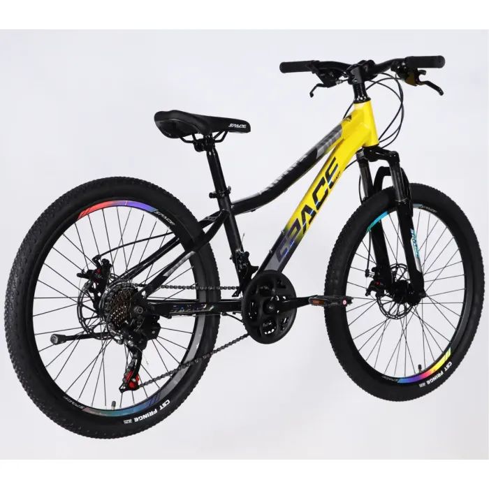 Велосипед Space 24" AURORA DD FR рама-12" ST 2026 жовто-чорний (OPS-SP-24-078) зображення 3